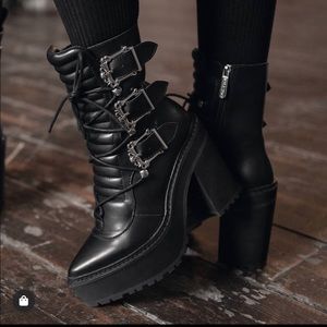 Killstar Black Platform Lady Lestat Boots - US 8